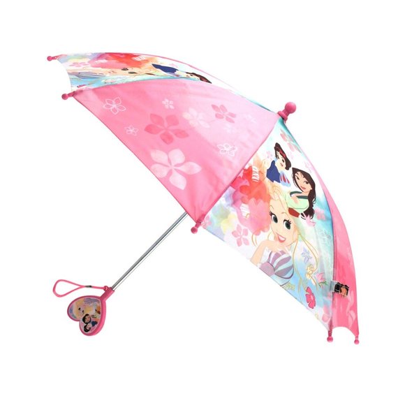 new in pkg Disney Princesses Kids' Umbrella w/ Heart-shaped Handle - Picture 4 of 4